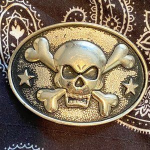 Skull and Bones Belt Buckle